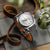 Stanway Vintage V-Stitch Genuine Italian Suede Watch Strap - Silver Grey