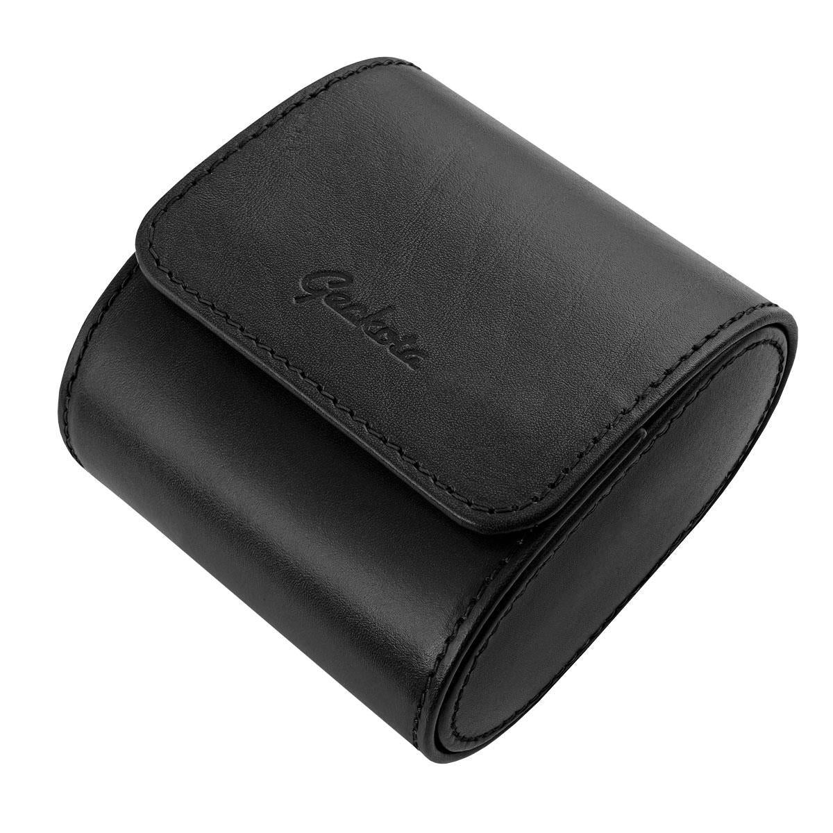 Geckota Genuine Leather Watch Travel Case - Black