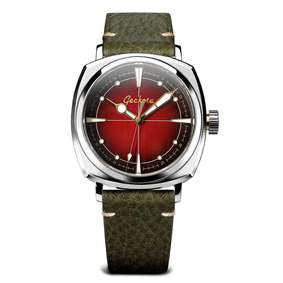Pioneer Automatic Watch Brushed Red Dial
