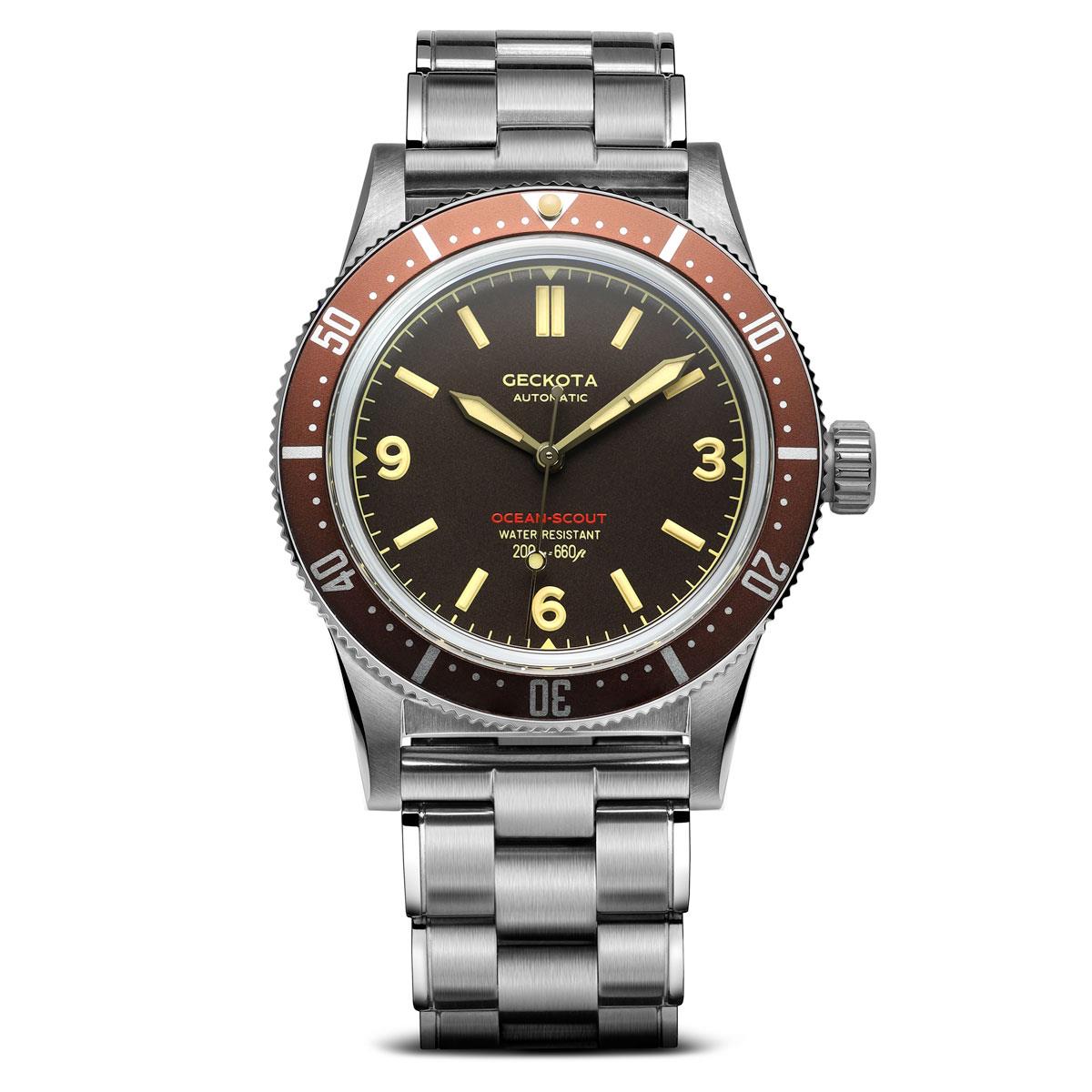 Ocean-Scout Dive Watch Sienna Brown