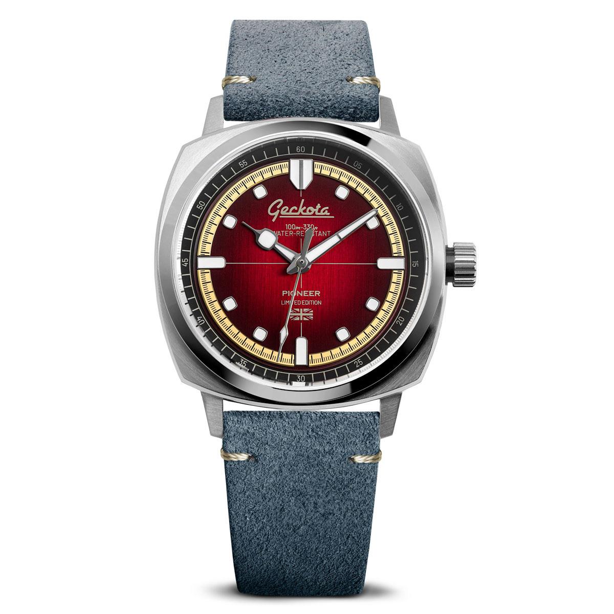 Stanway Vintage V-Stitch Genuine Italian Suede Watch Strap - Indigo Bl - Geckota Stanway Vintage V-Stitch Genuine Italian Suede Watch Strap - Indigo Bl - Geckota