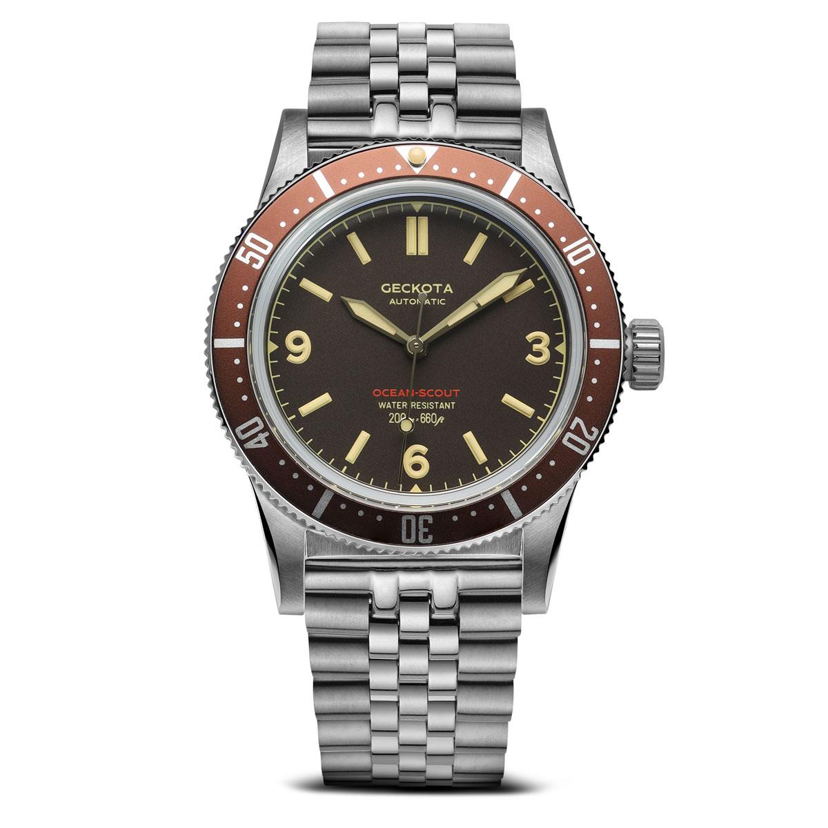 Ocean-Scout Dive Watch Sienna Brown