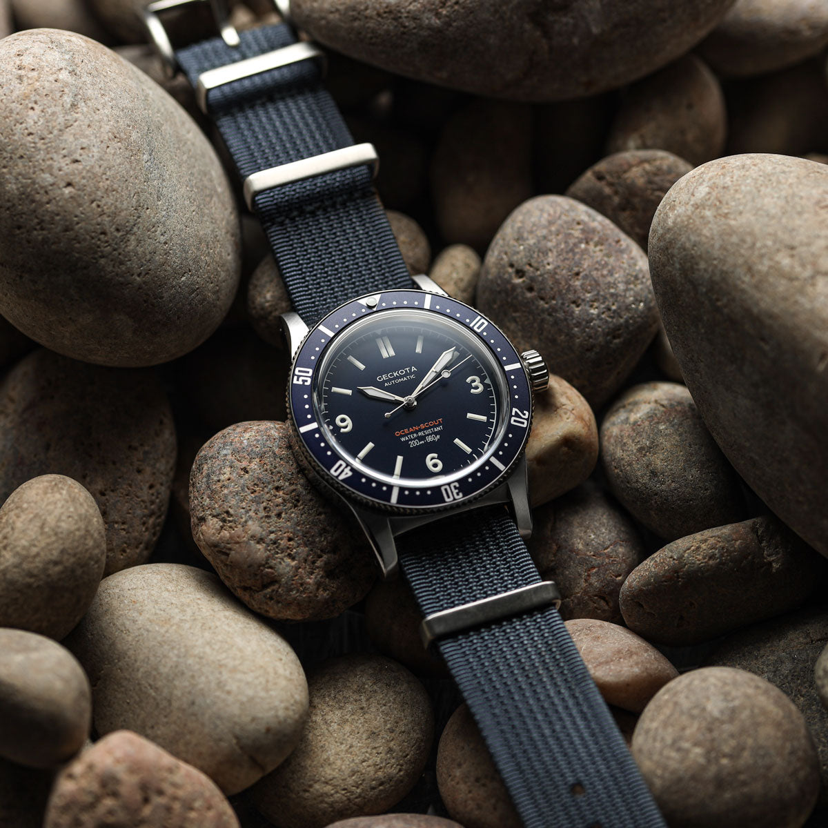 Ocean-Scout Nylon Watch Strap - Slate Blue