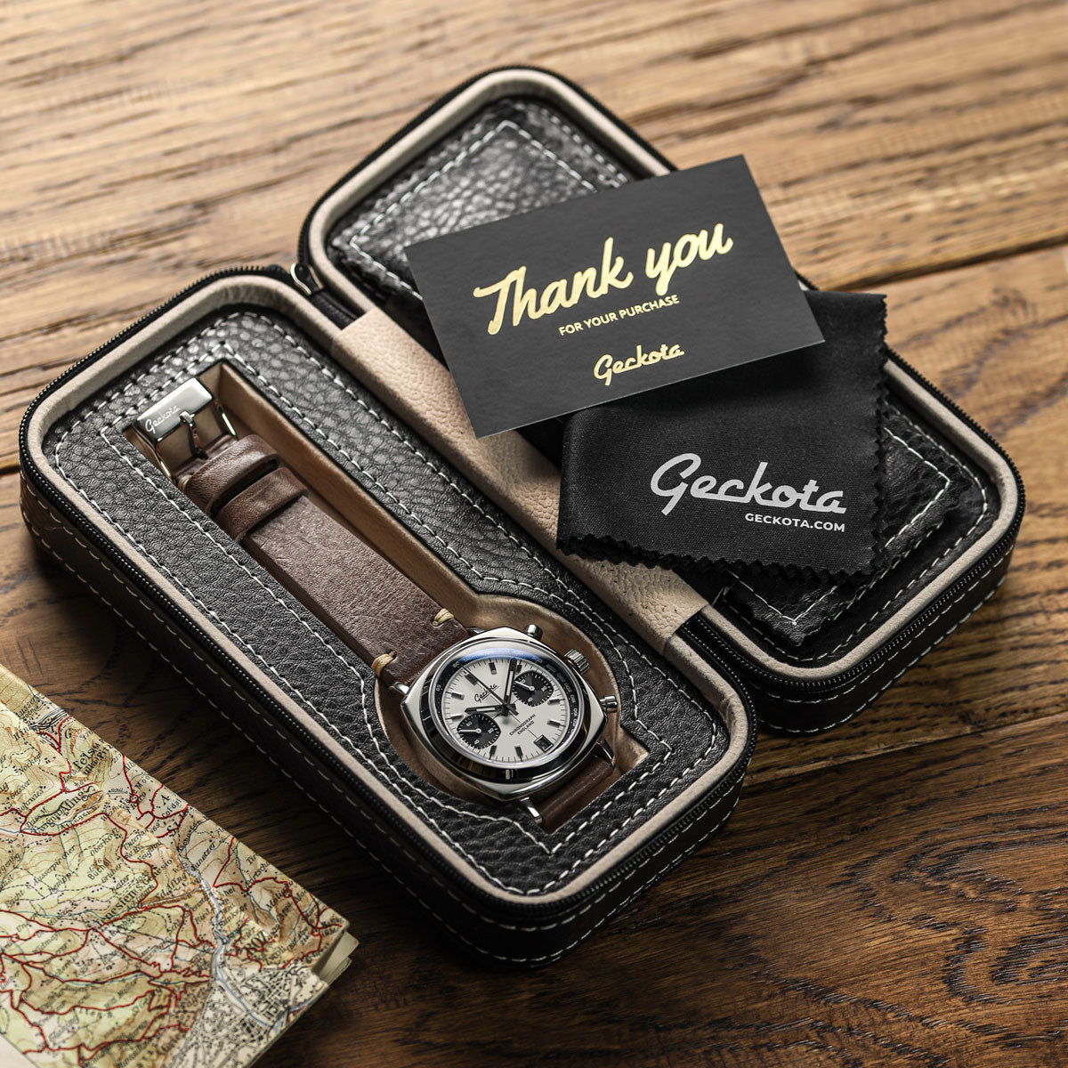 Geckota Chronotimer Chronograph Watch Classic Panda VS-369-2 - additional image 1