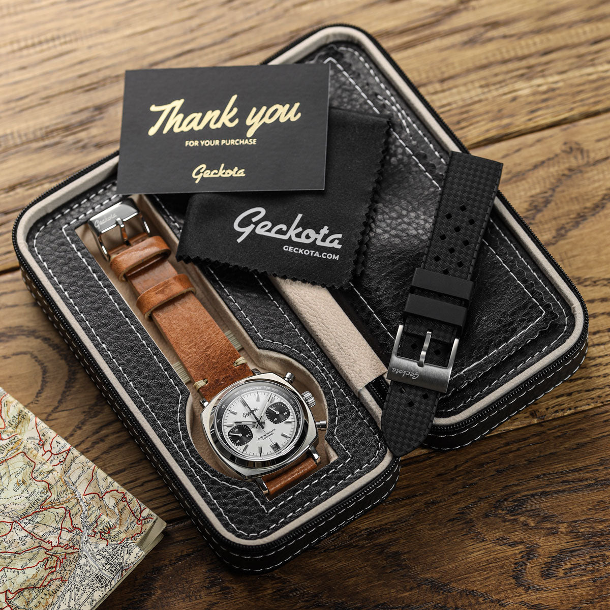 Geckota Chronotimer Chronograph Watch Classic Panda VS-369-4 - additional image 1