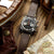 Geckota Vintage V-Stitch Italian Leather Watch Strap - Chocolate Brown - additional image 2