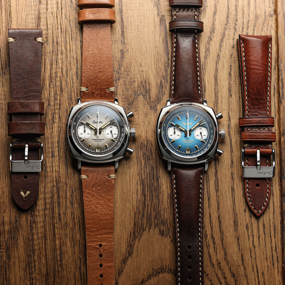 Geckota Chronotimer Chronograph Watch Deep Blue Fumé Dial VS-369-4 - additional image 2
