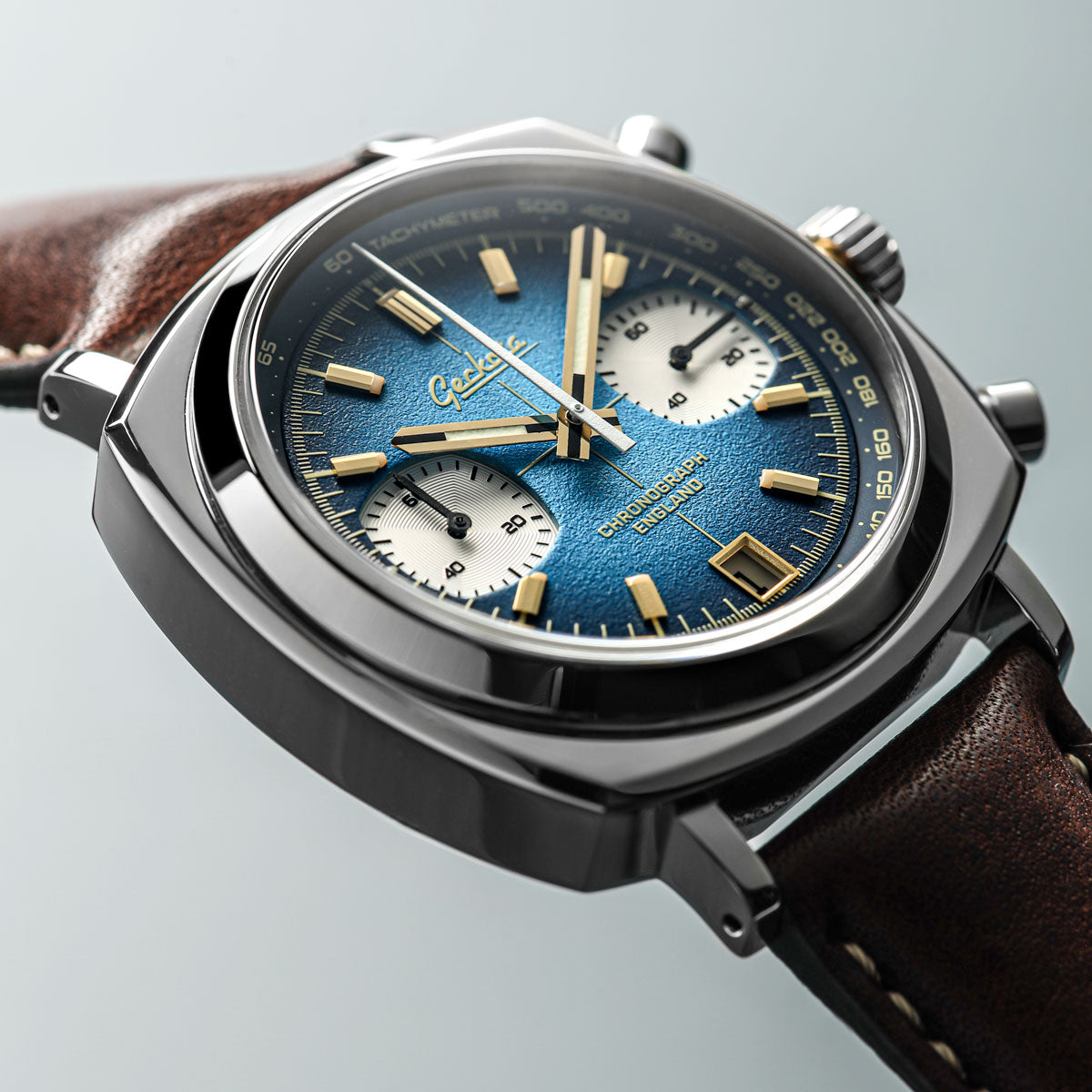 Geckota Chronotimer Chronograph Watch Deep Blue Fumé Dial - additional image 2