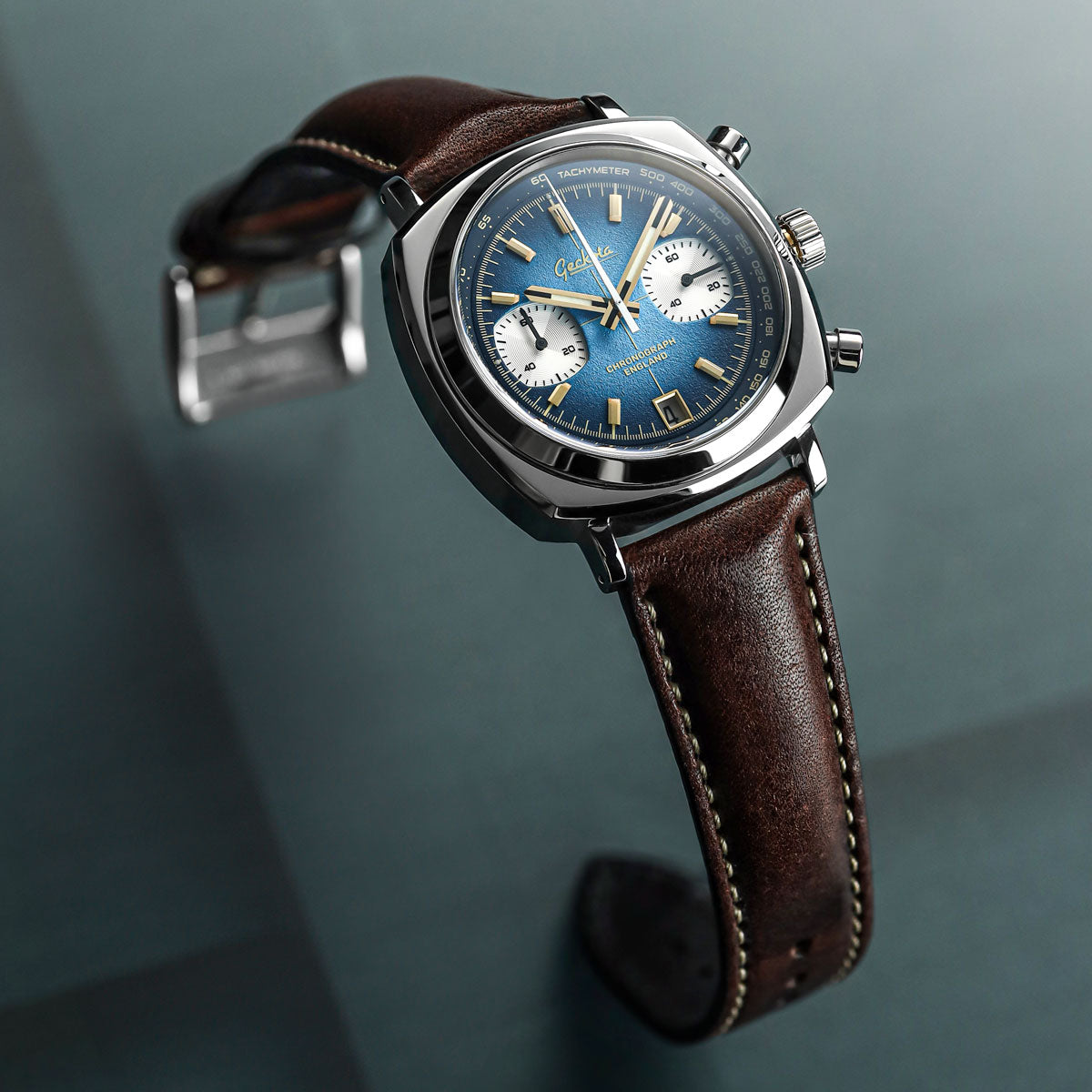 Geckota Chronotimer Chronograph Watch Deep Blue Fumé Dial - additional image 1