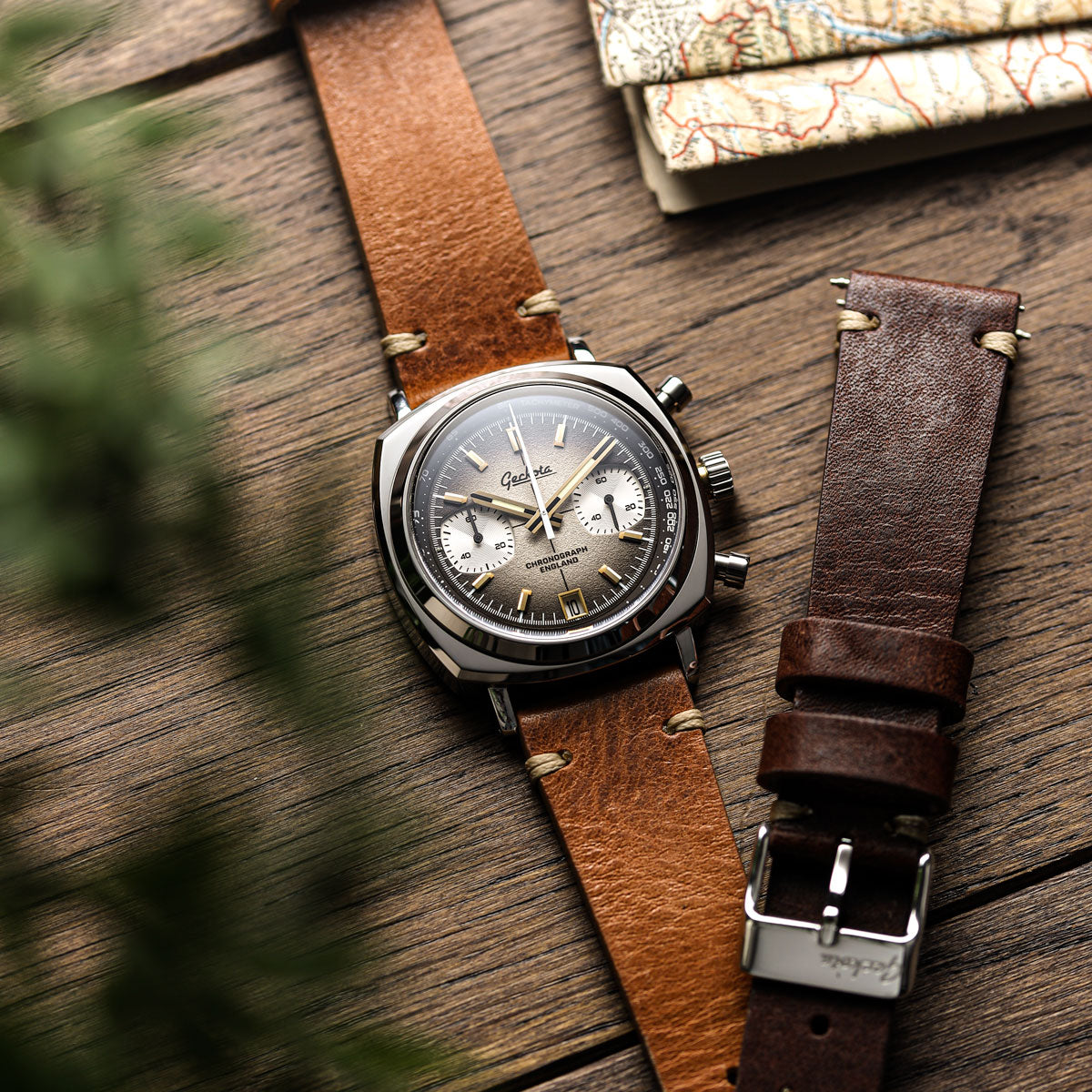 Geckota Chronotimer Chronograph Watch Brown Fumé Dial VS-369-4 - additional image 3