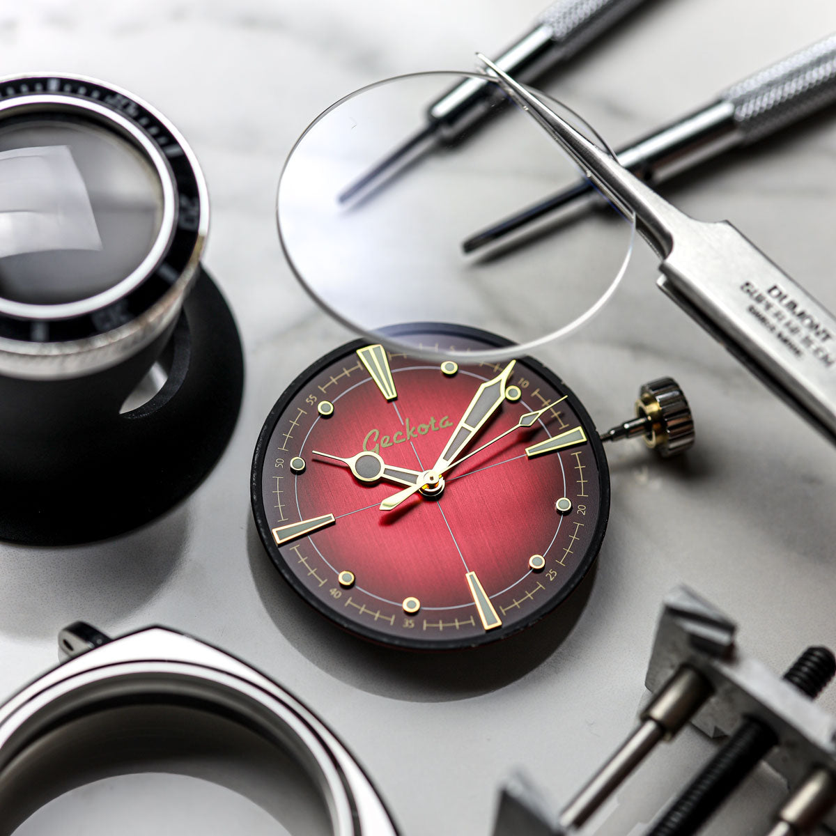 Pioneer Automatic Watch Brushed Red Dial