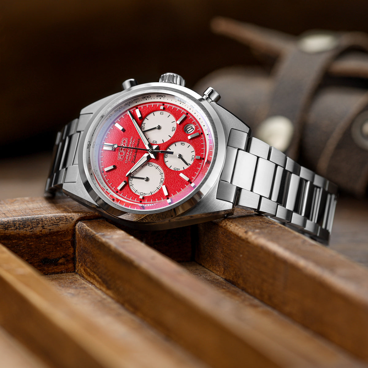 Limited Edition Carl Fogarty 'Foggy' Chronograph Watch | Red and White - additional image 1