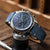 Stanway Vintage V-Stitch Genuine Italian Suede Watch Strap - Indigo Blue - additional image 1