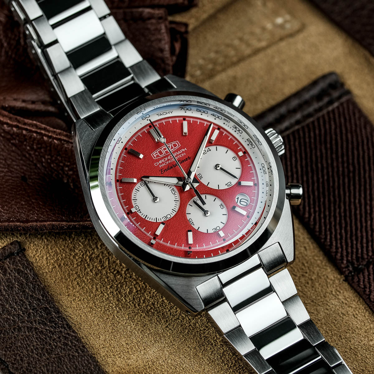 Limited Edition Carl Fogarty 'Foggy' Chronograph Watch | Red and White - additional image 3