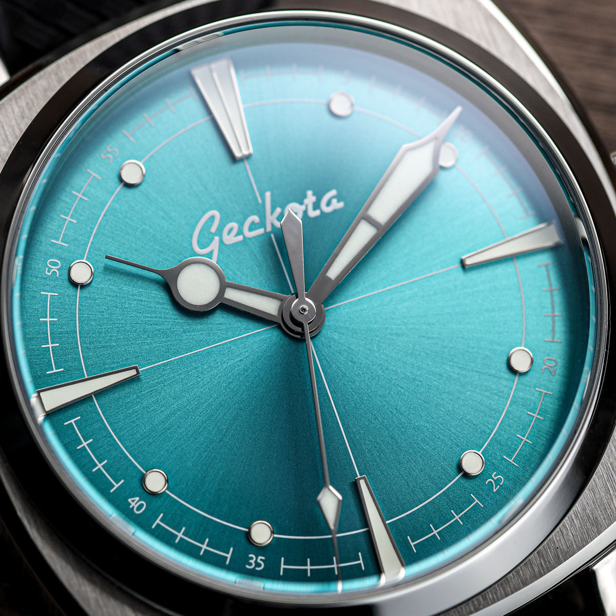 Geckota Pioneer Aurora Automatic Watch Aqua Sunburst - additional image 3