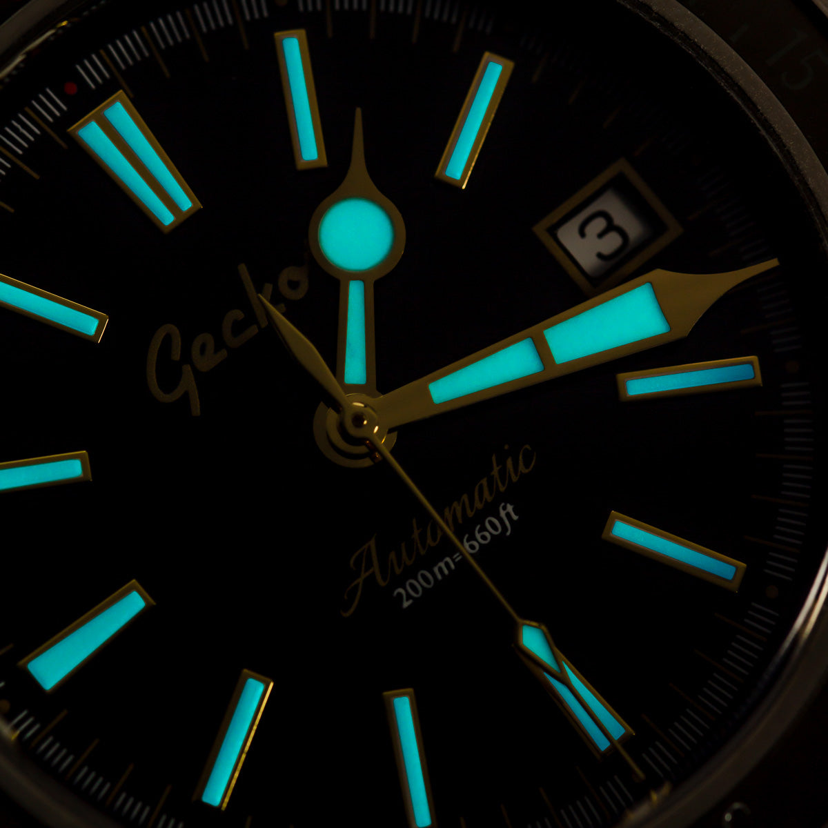 Geckota Sea Hunter Dive Watch - Jade Green Bezel - additional image 2