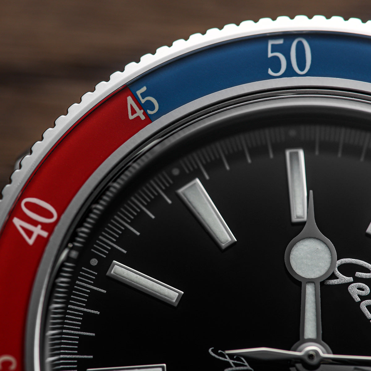 Geckota Sea Hunter Dive Watch - Vintage Blue and Red Bezel - additional image 1