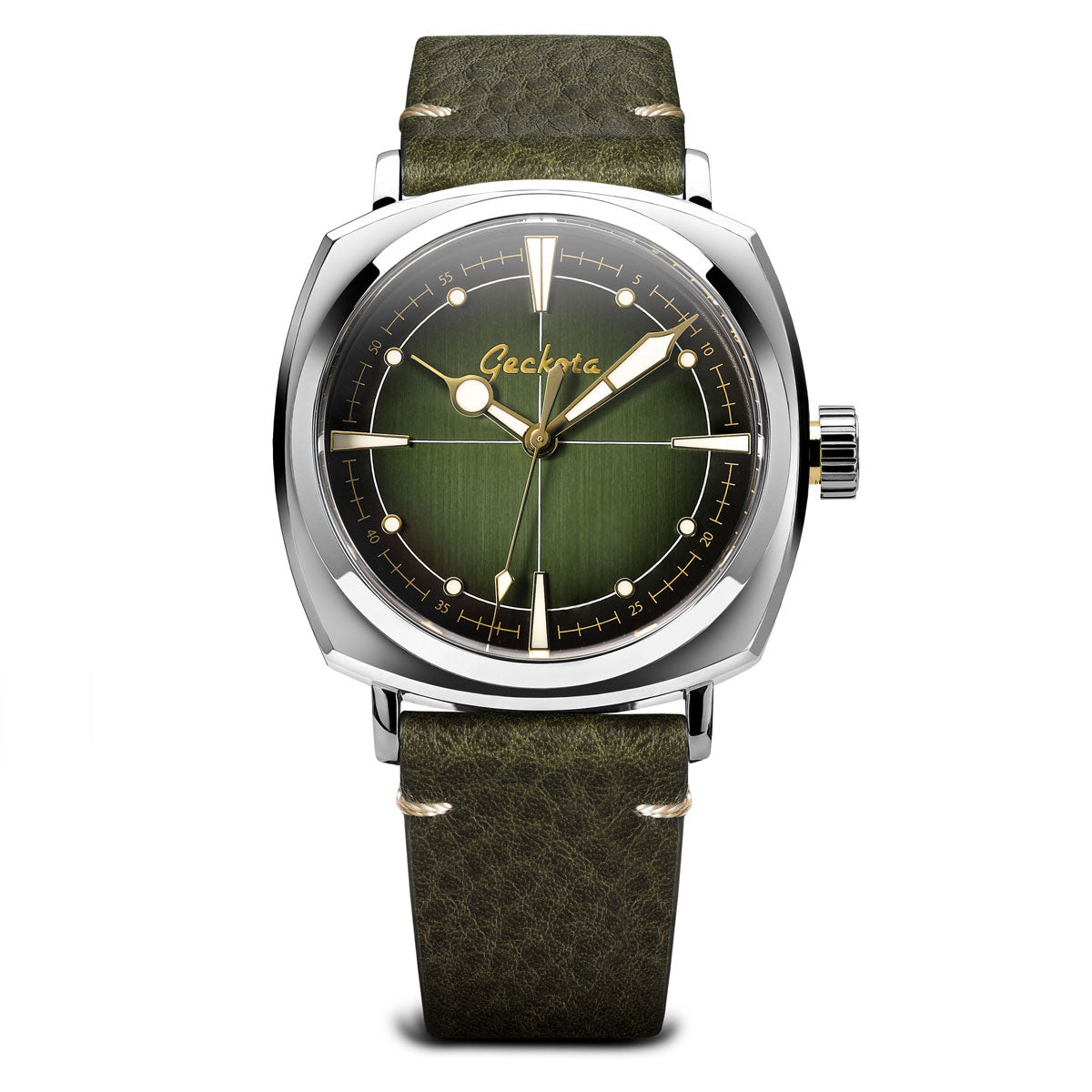 Geckota Pioneer Automatic Watch Brushed Green Dial