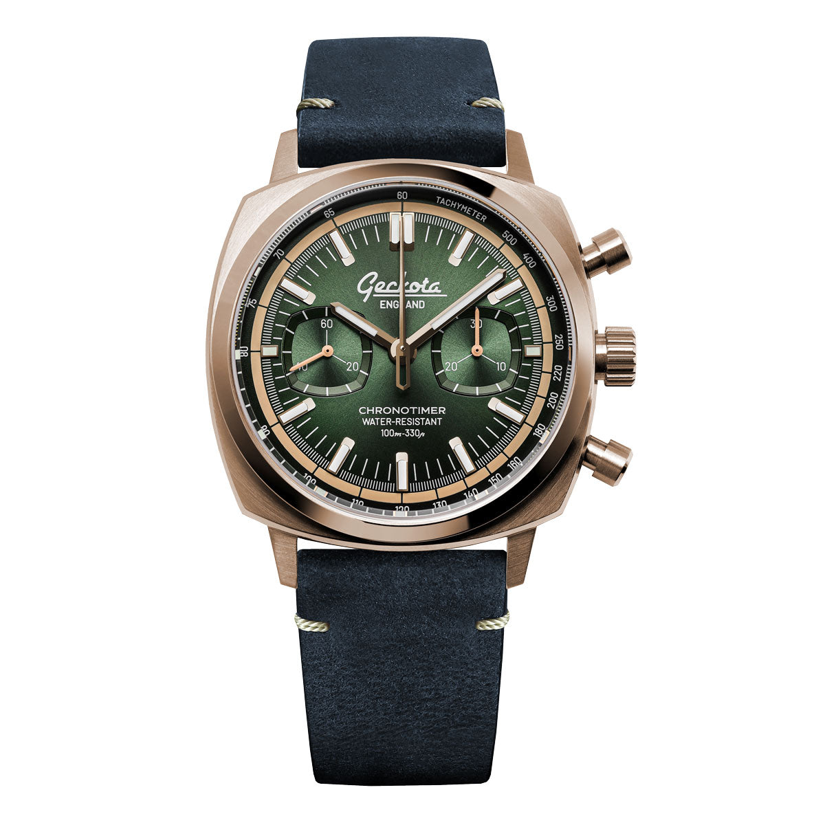 Stanway Vintage V-Stitch Crazy Horse Leather Watch Strap
