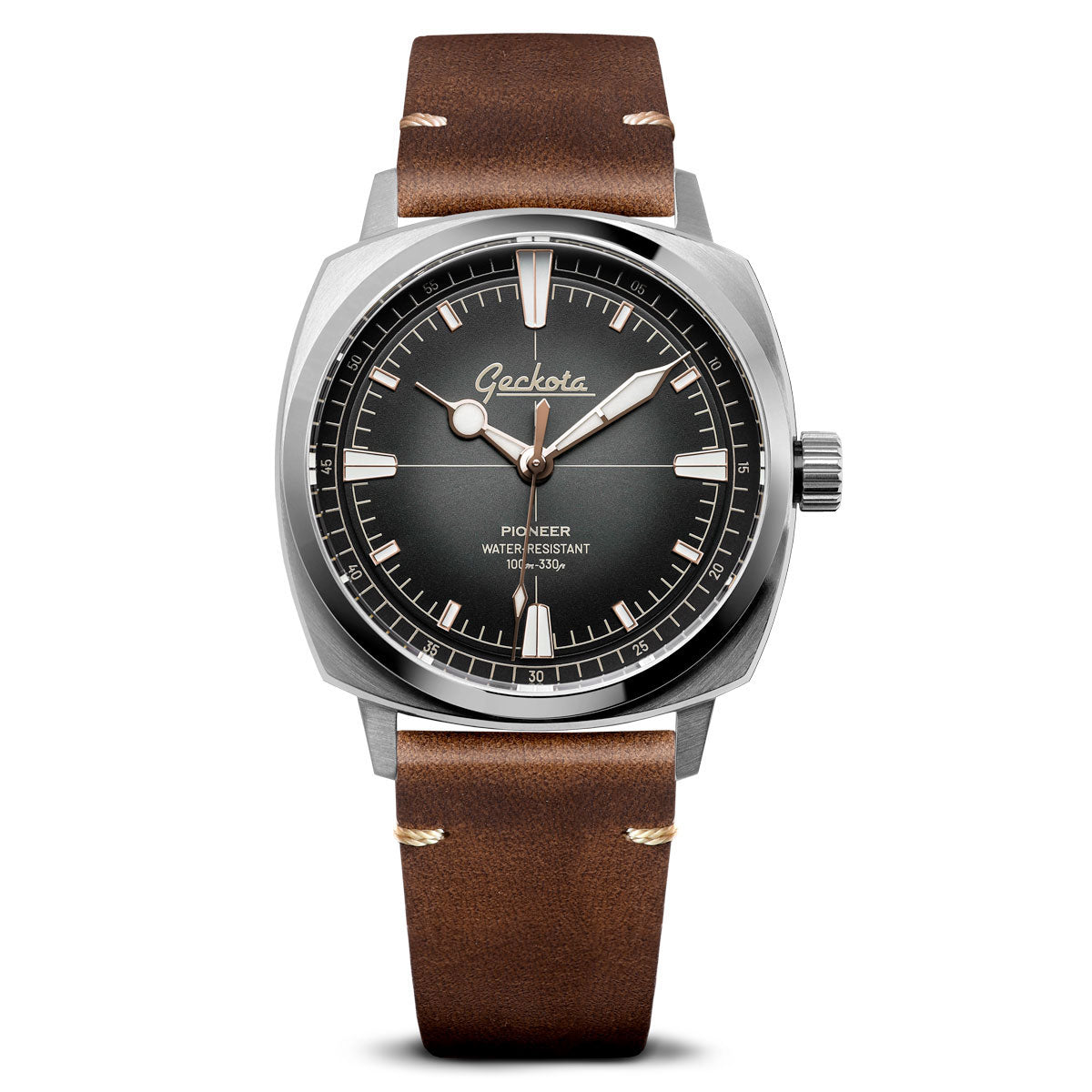 Stanway Vintage V-Stitch Watch Strap - Horween Chromexcel - Natural - Geckota Stanway Vintage V-Stitch Watch Strap - Horween Chromexcel - Natural - Geckota