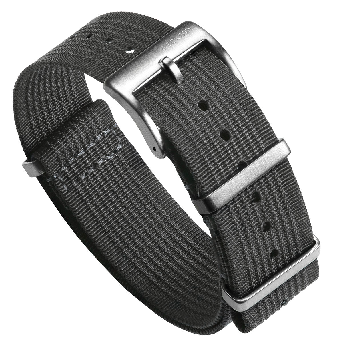 Geckota Ocean-Scout Nylon Watch Strap - Grey - 20mm