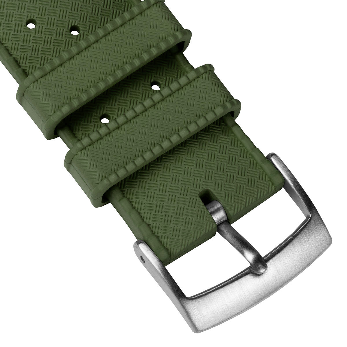 Classic Tropical Style Rubber Watch Strap - Green - Geckota