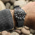 Geckota Ocean-Scout Dive Watch - Raven Black - Berwick Stainless Steel Strap - additional image 2