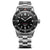 Geckota Ocean-Scout Dive Watch - Raven Black - Berwick Stainless Steel Strap