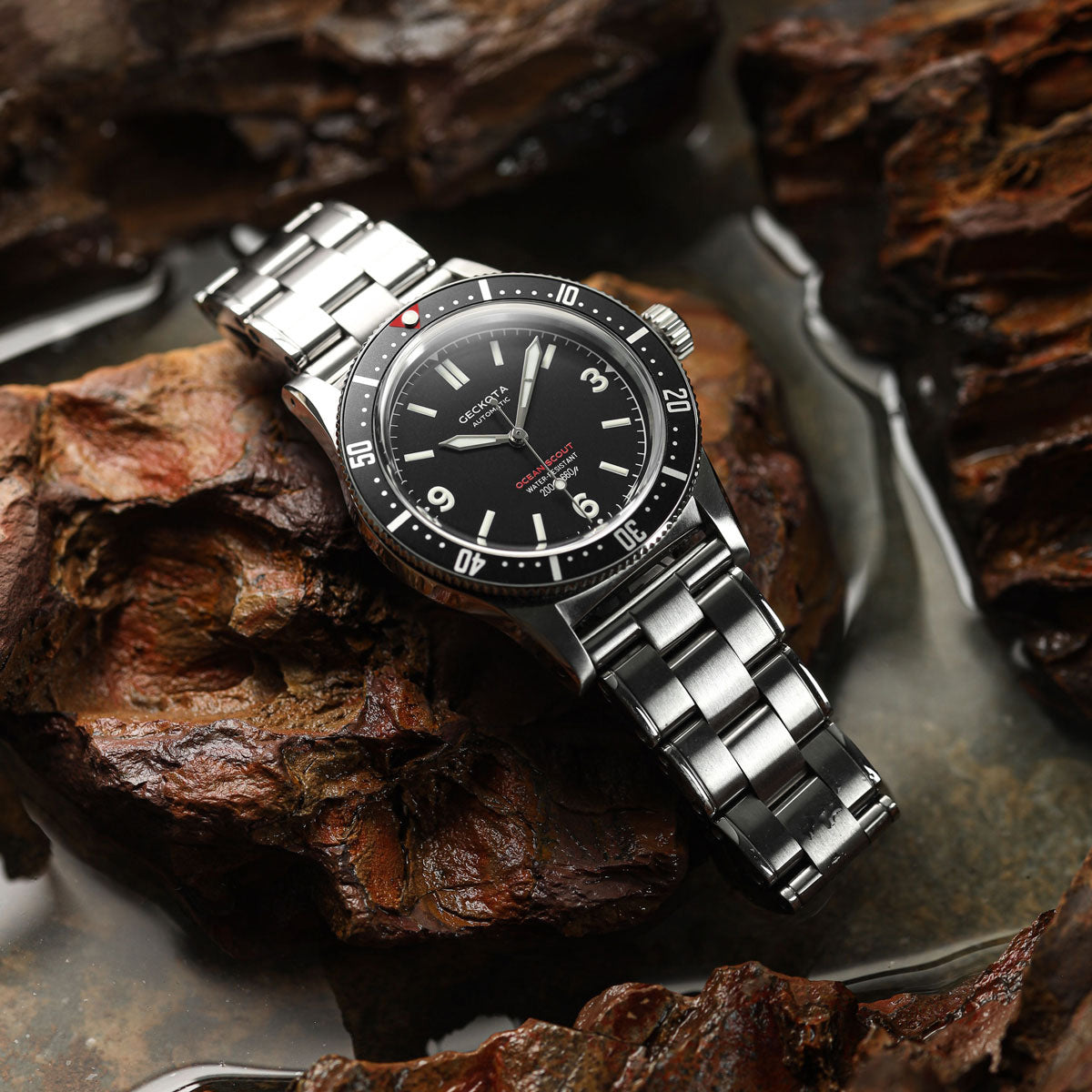 Ocean-Scout Vintage Rivet Berwick Stainless Steel Watch Bracelet - additional image 1