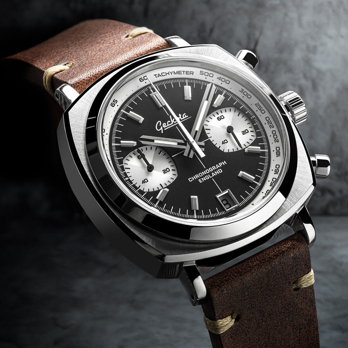 Geckota Chronotimer Chronograph Watch Classic Reverse Panda - additional image 1