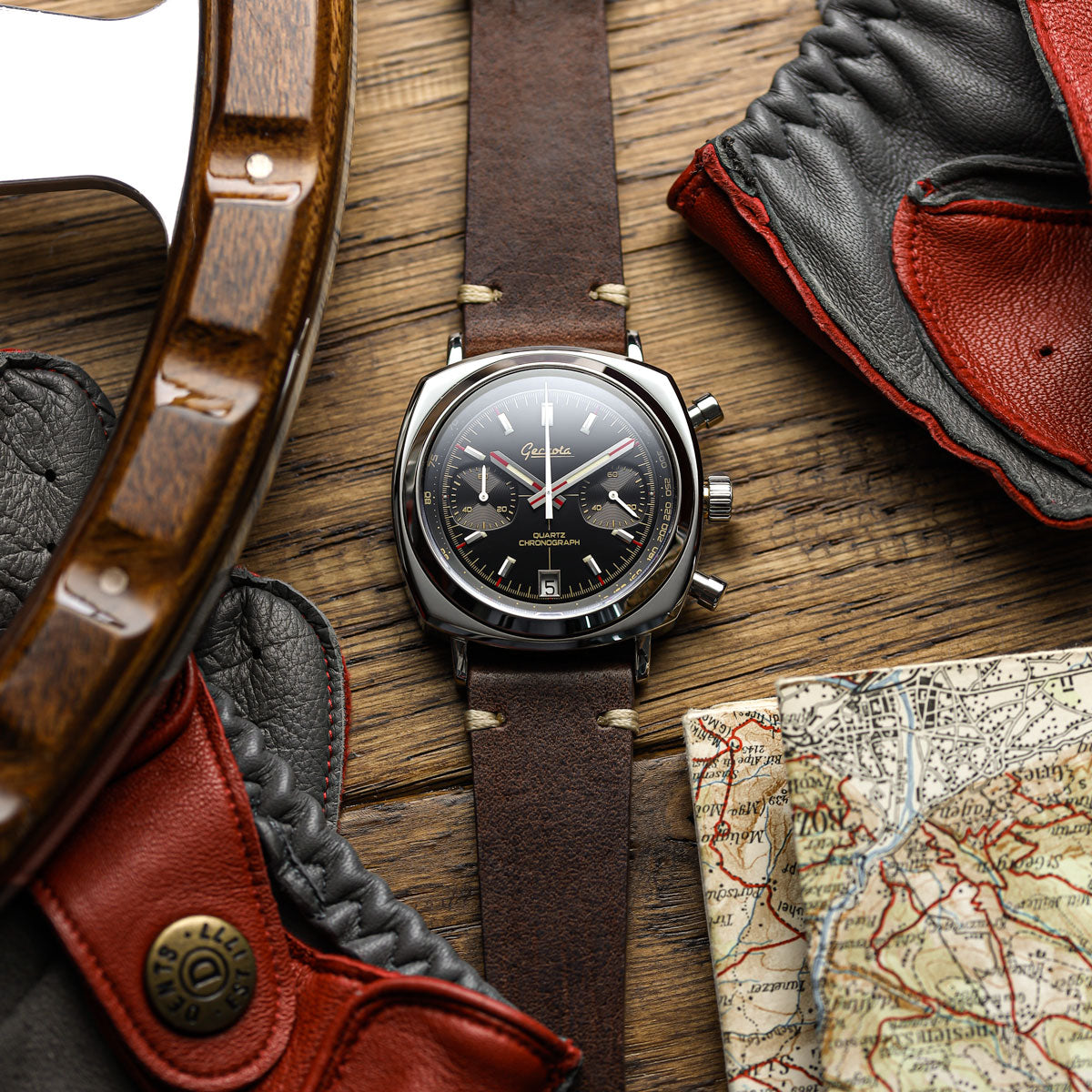 Chronotimer Chronograph Watch Gloss Black Racing Dial