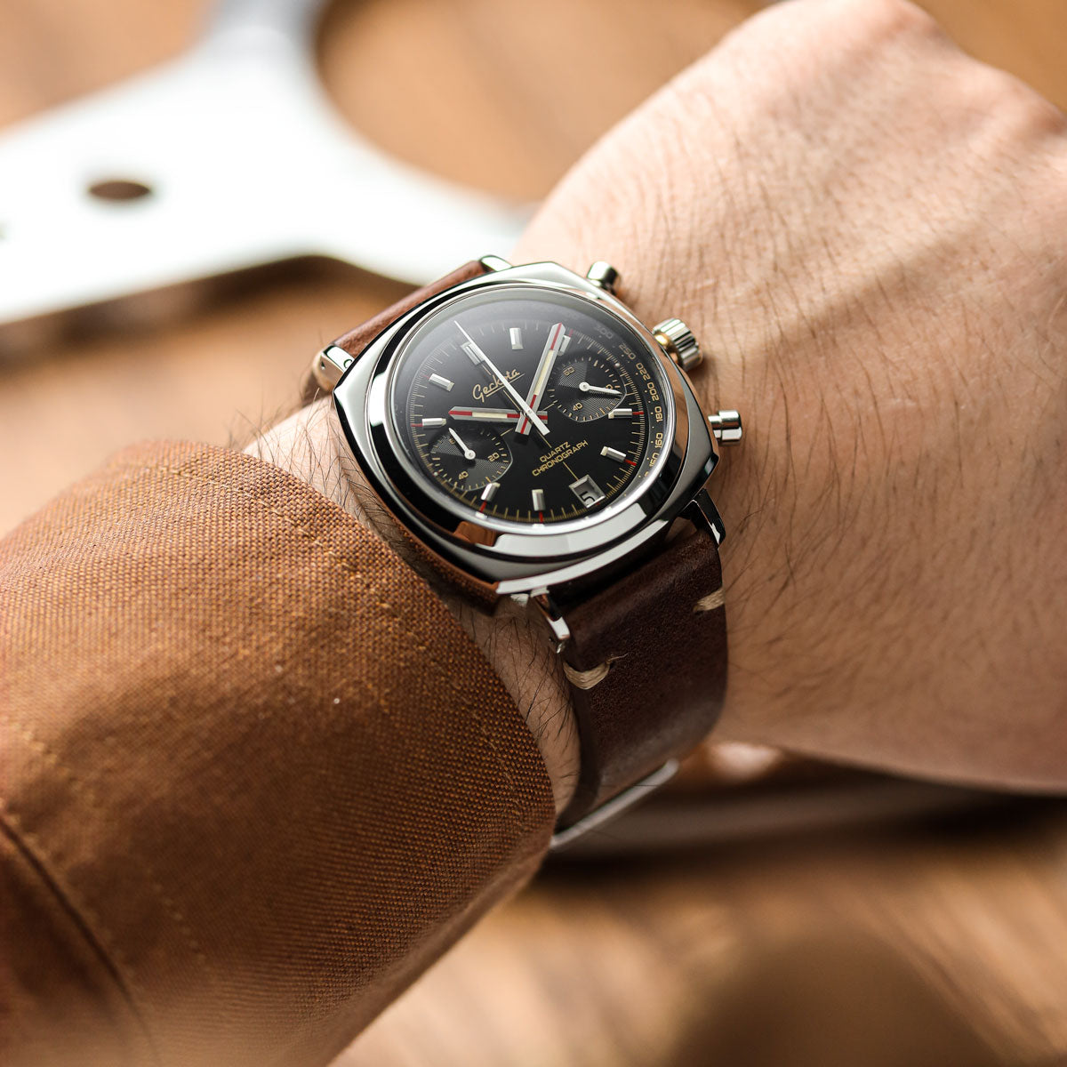 Chronotimer Chronograph Watch Gloss Black Racing Dial