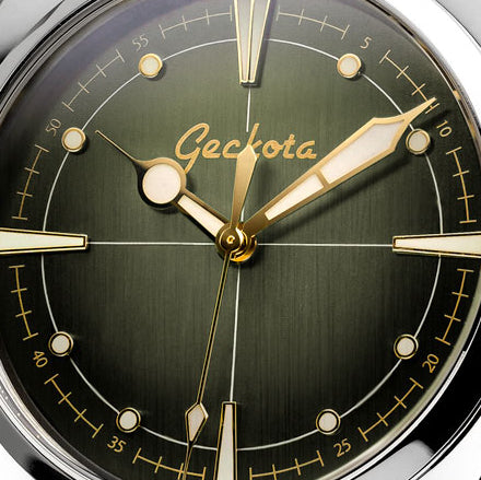 Geckota Pioneer Automatic Watch Brushed Vintage Green Dial - additional image 1