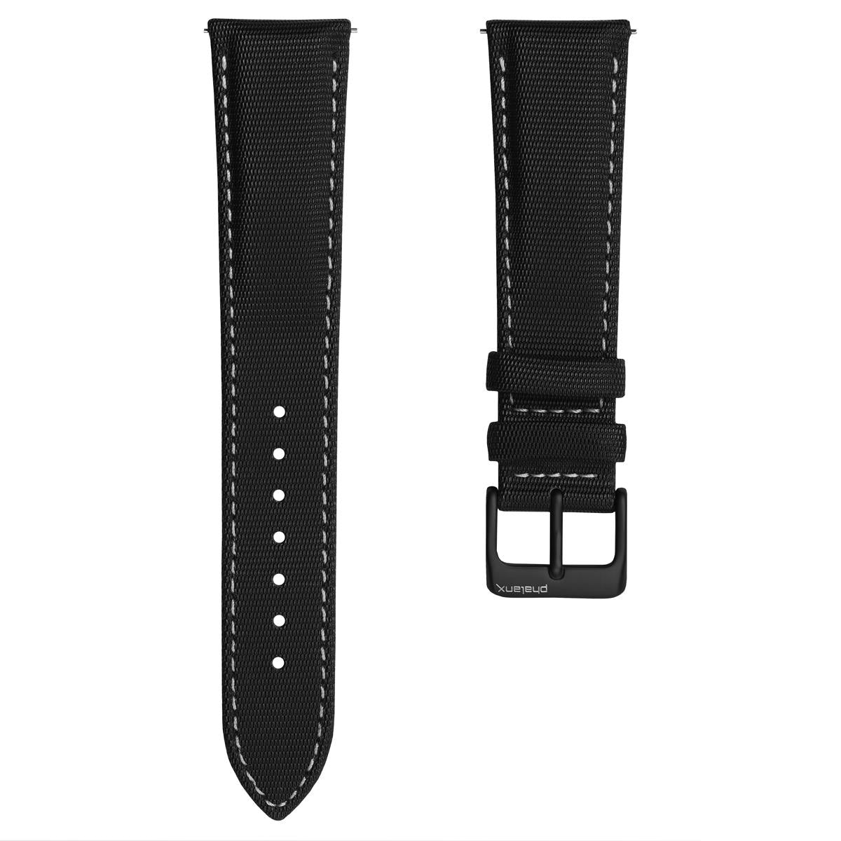 Phalanx Padded Sailcloth QR Water-Resistant Watch Strap - IP Black Buckle