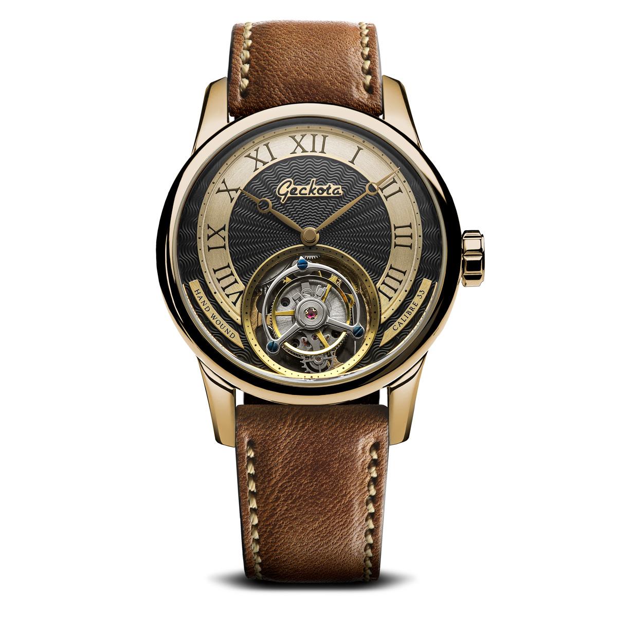 Tourbillon Hand Wound Watch Gold