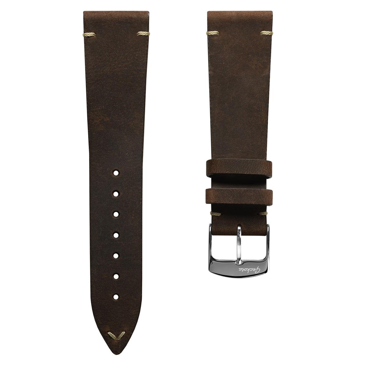 geckota kington vintage style leather dress watch strap GENUINE LEATHER WATCH STRAPS