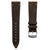 Geckota Crazy Horse V-Stitch Leather Watch Strap - Dark Brown