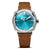 Geckota Pioneer Aurora Automatic Watch Aqua Sunburst