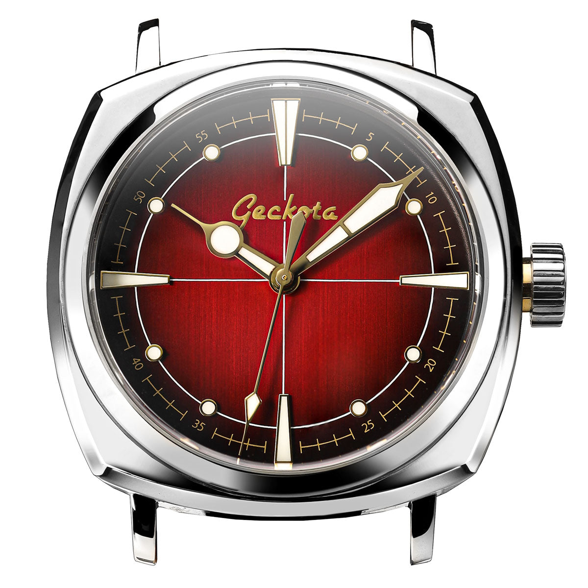 Geckota Pioneer Automatic Watch Brushed Red Dial VS-369-2