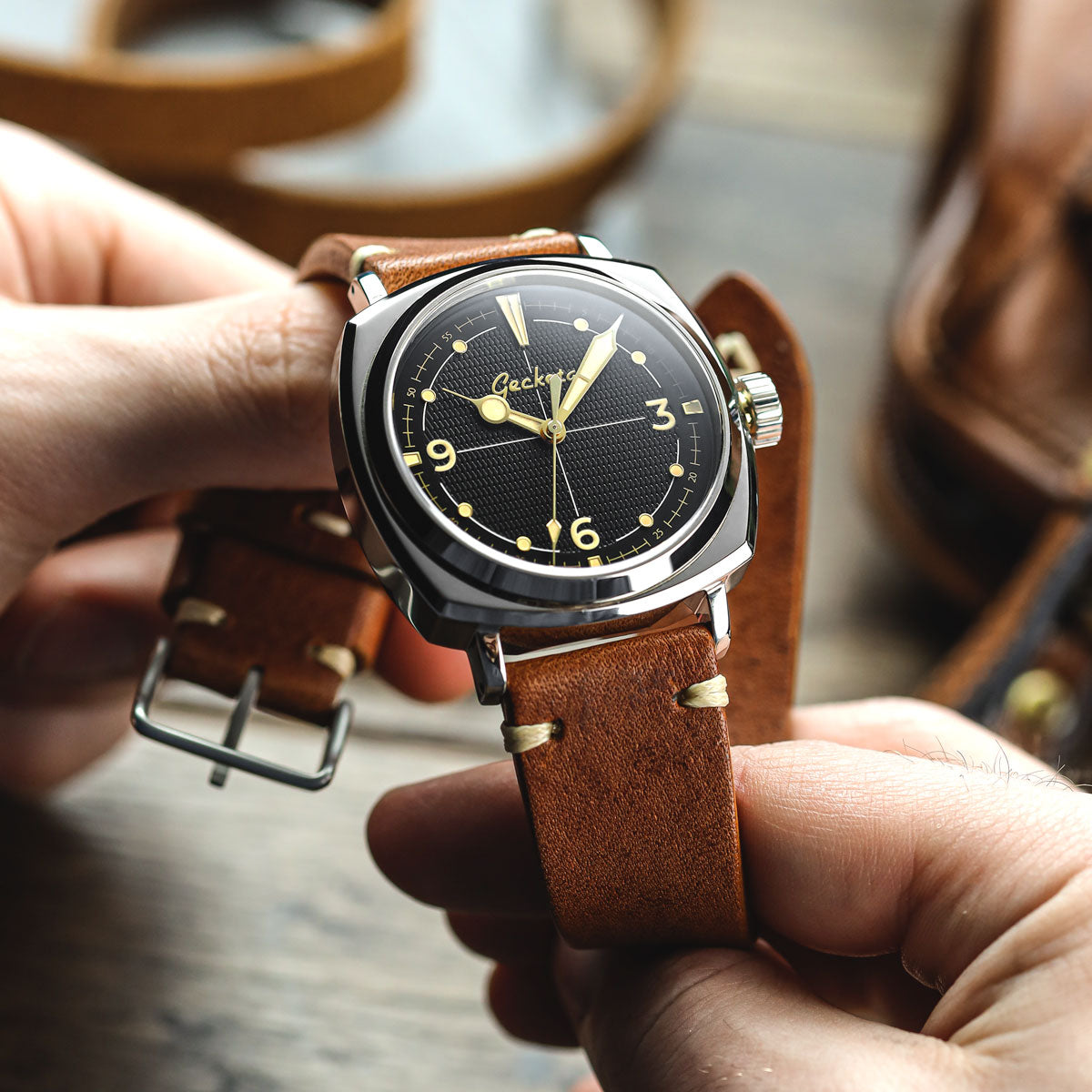 Pioneer Automatic Watch Black Honeycomb