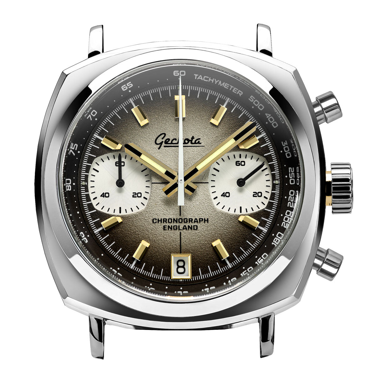 Geckota Chronotimer Chronograph Watch Brown Fumé Dial VS-369-2