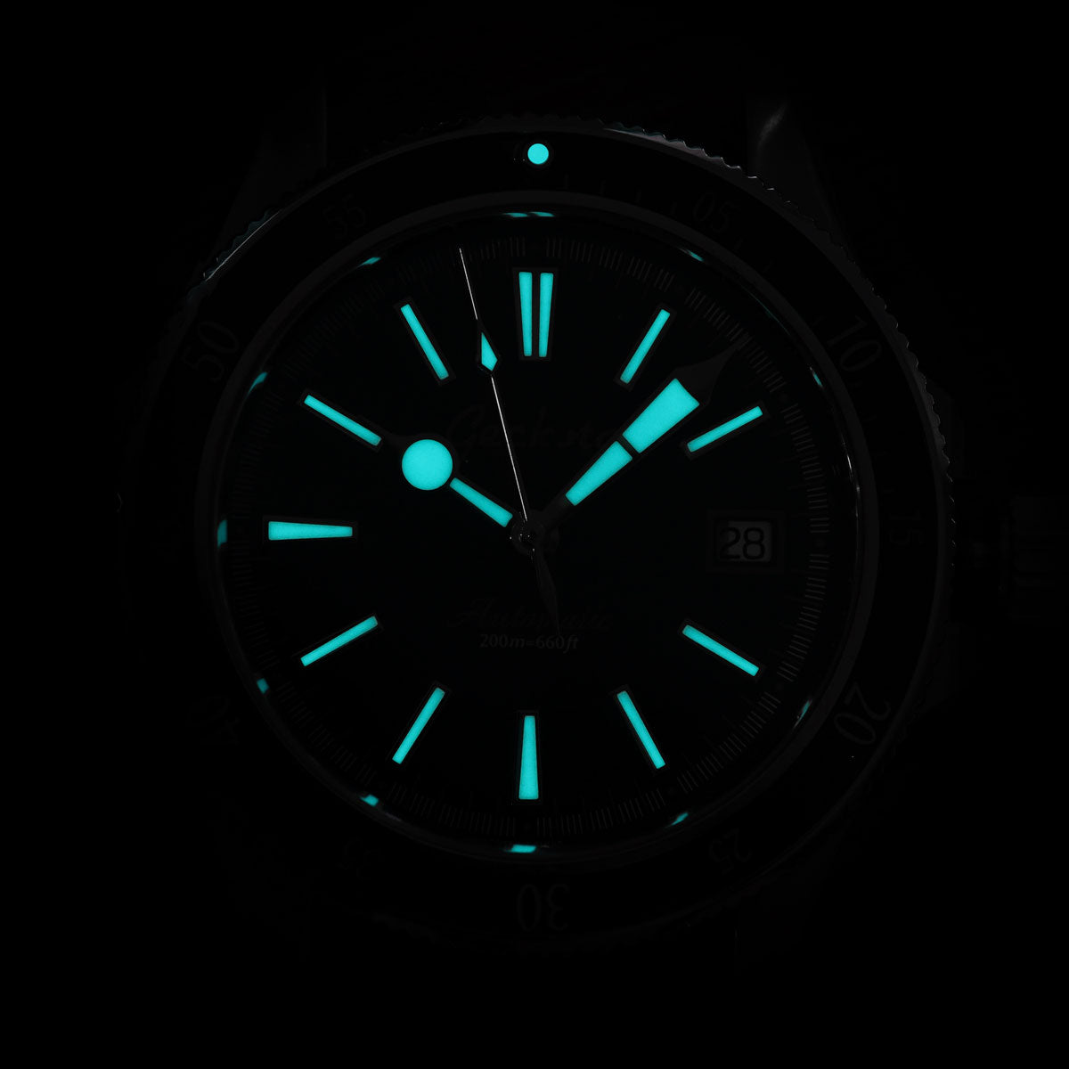 Geckota G-02 Green PT5000 5 Link watch bracelet