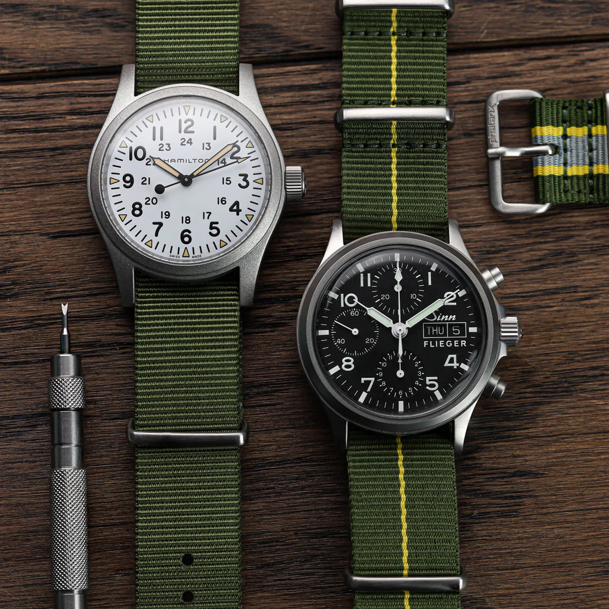 Green yellow deals nato strap