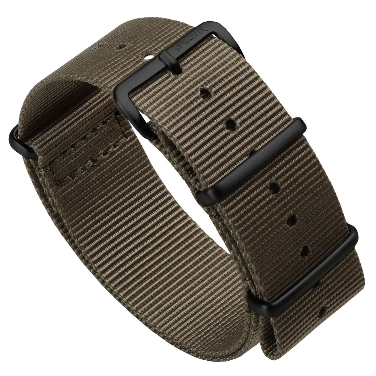 Phalanx Nylon Military Watch Strap - Desert Sand- IP Black Hardware